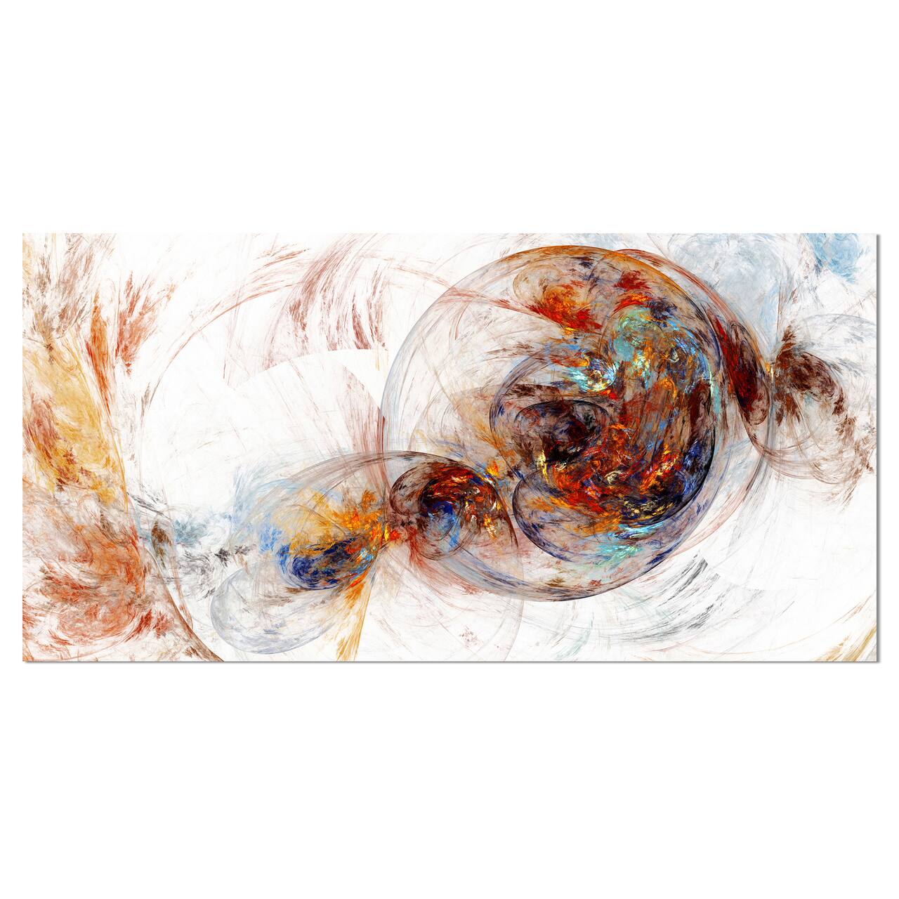 Designart - Colored Smoke Brown - Abstract Canvas art print